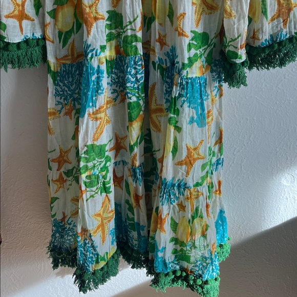 Floral Beaded Swim Cover Up - Picture 2 of 4